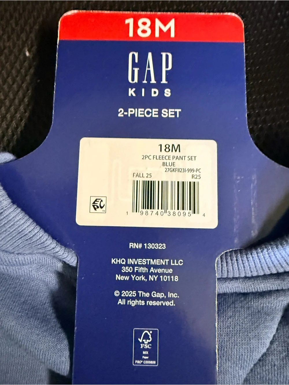 GAP Kids Blue Fleece 2-Piece Set - Toddler 18M